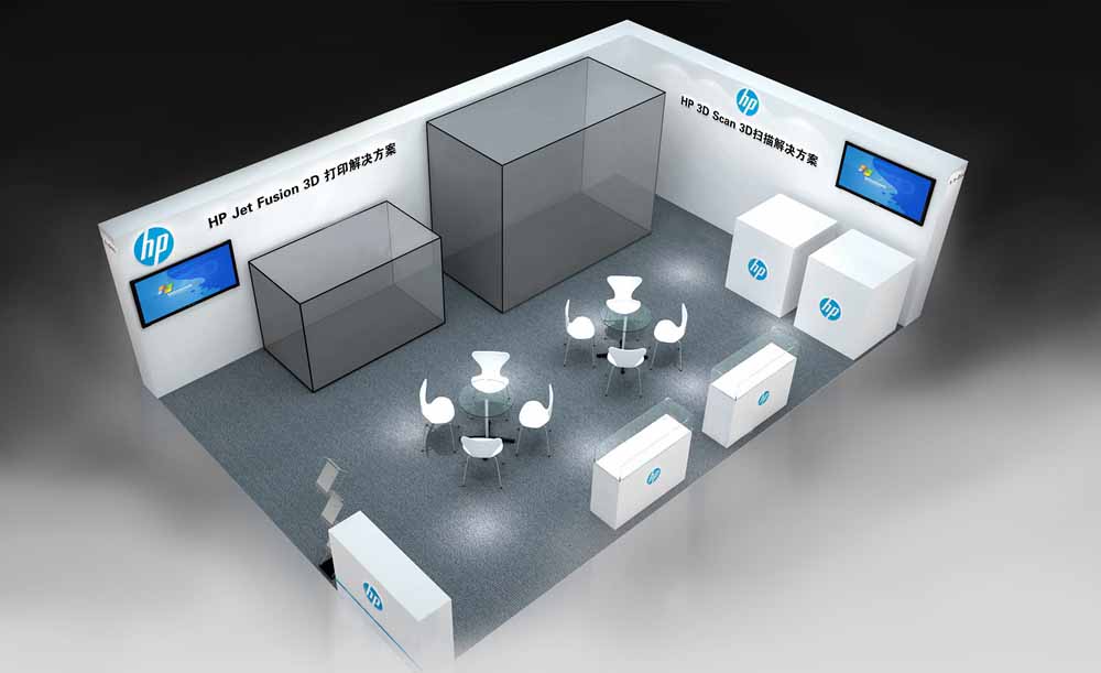 惠普-上海3D打印展展台設計