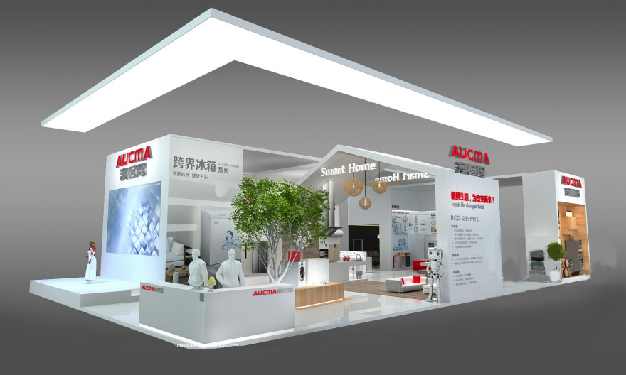 上海展覽裝修-澳柯瑪-家博會展位設計