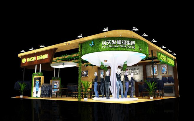 上海麵料展會設計-德易印染-麵料展展台搭建