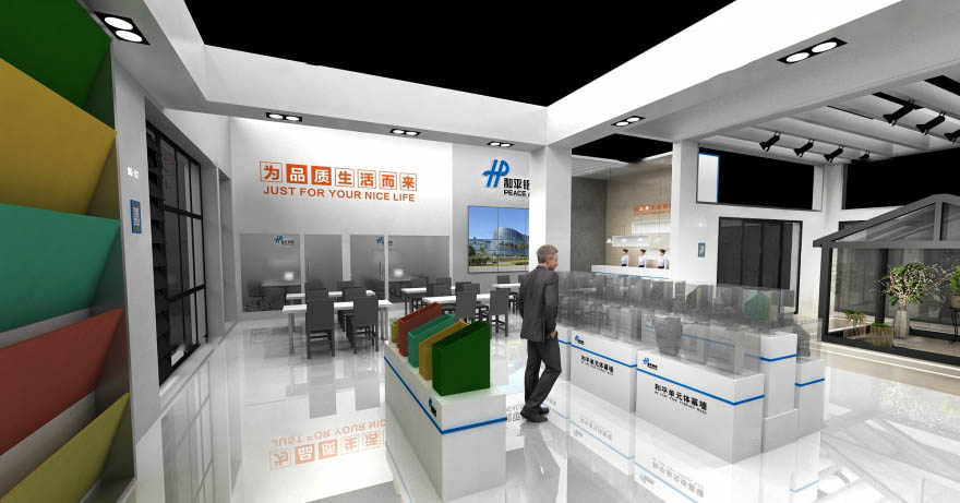 廣州裝修展台-和平鋁業-衣櫃展台裝修