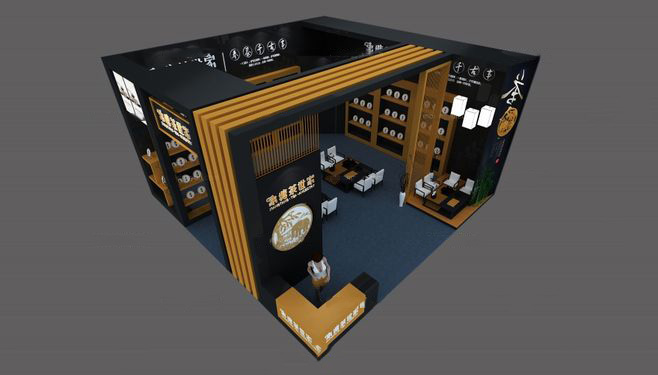 西安茶博會展位設計-象塘茶世家
