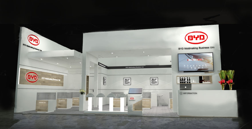 東莞汽車展展台設計-BYD