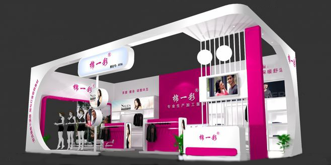 服裝展會設計-棉一彩-深圳展台搭建