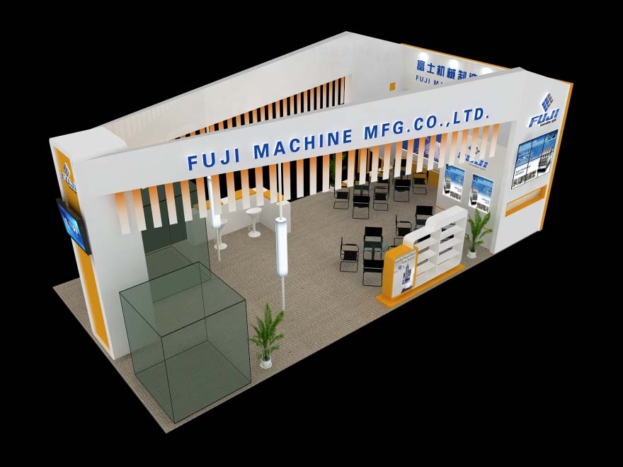 深圳特裝展台搭建-富士機械-工業設計展會設計