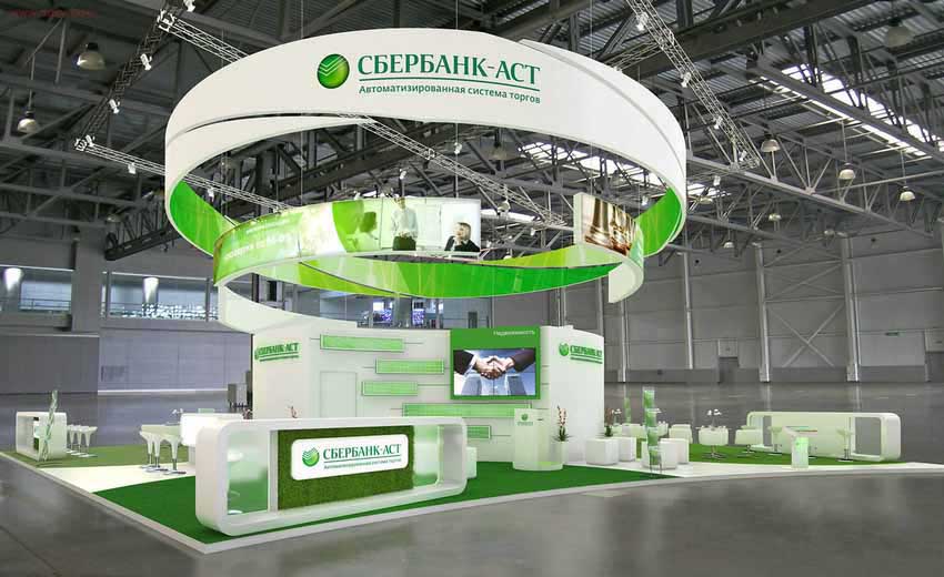國際展會布置-SBERBANK-國際展台設計|國際展會搭建