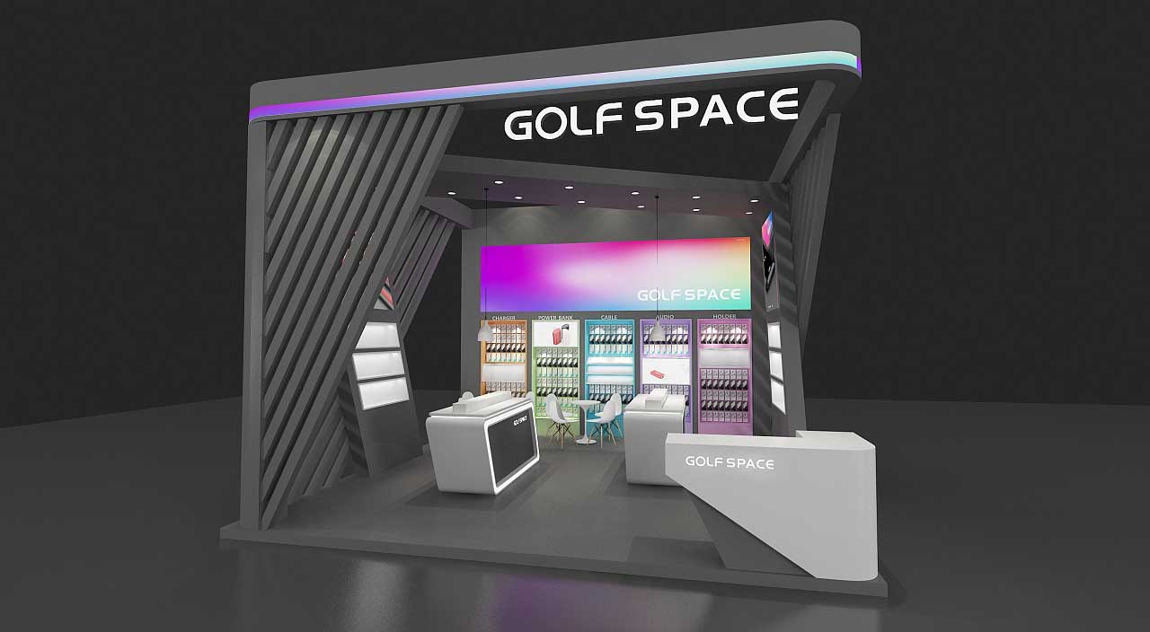 EeIE會展展台設計-GOLF SPACE-深圳展台搭建設計