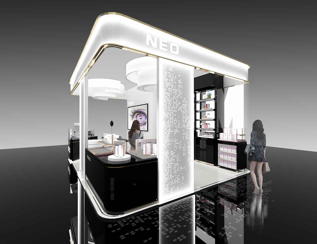深圳會展展覽裝修-NEO-美博會展會展台搭建裝修