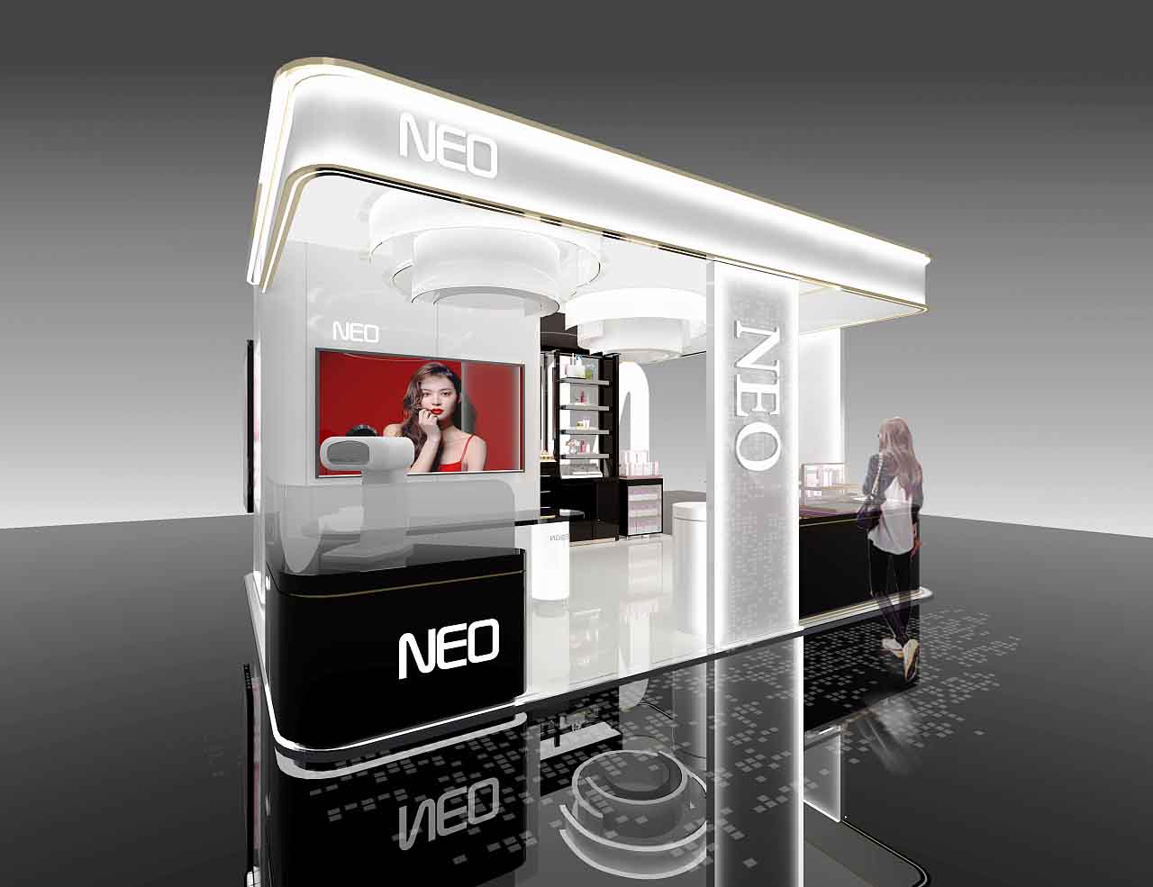 深圳會展展覽裝修-NEO-美博會展會展台搭建裝修
