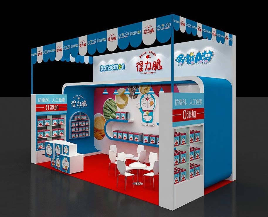 食品會展展覽搭建-得力脆-廣州會展展台搭建設計