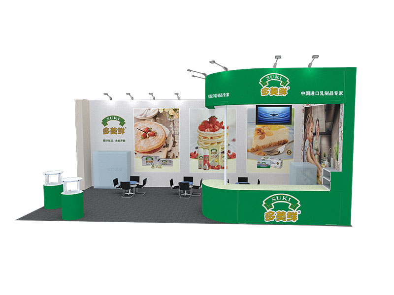 上海展位展台設計-多美鮮-食品展會裝修