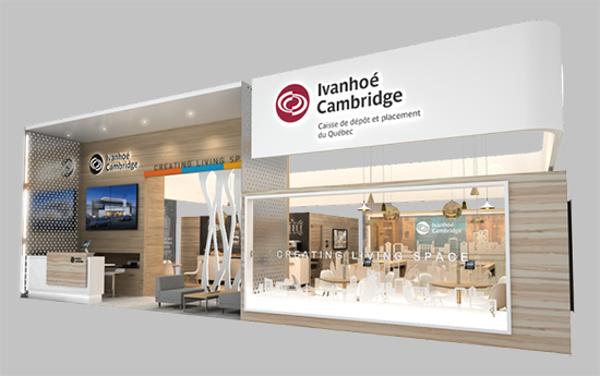 法國展會展台搭建-Ivanhoe Cambridge-國際展台展會設計|國際建築展覽裝修