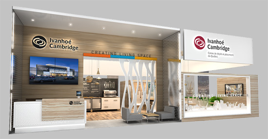 法國展會展台搭建-Ivanhoe Cambridge-國際展台展會設計|國際建築展覽裝修