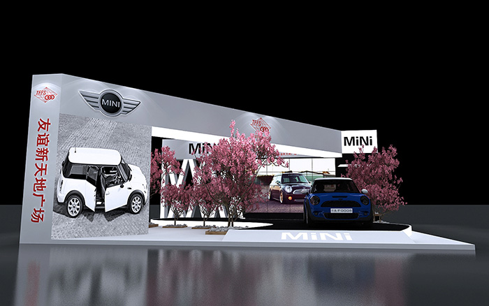 北京展台搭建設計-MINI-汽車展覽裝修設計