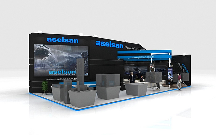 國外展台設計搭建-aselsan-土耳其展覽裝修