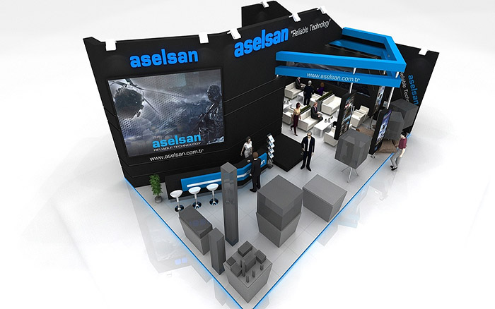 國外展台設計搭建-aselsan-土耳其展覽裝修