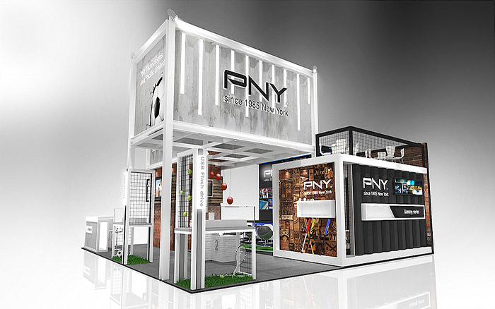 德國展台搭建-PNY-電子展會裝修設計