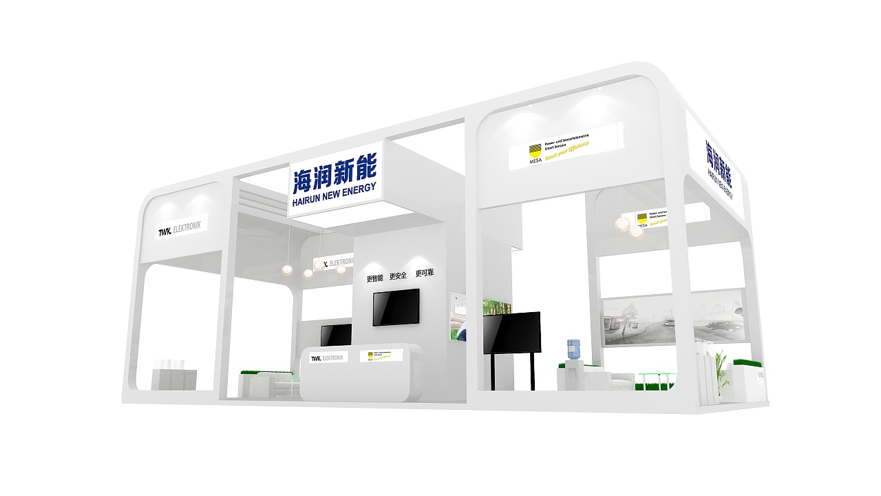 成都展覽展台搭建-海潤新能-五金展會設計