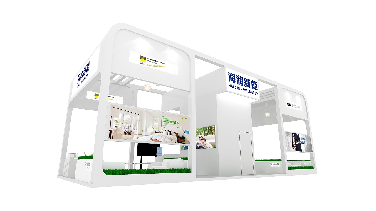 成都展覽展台搭建-海潤新能-五金展會設計