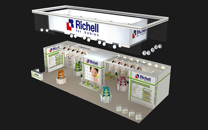 上海展台策劃-Richell-孕嬰童展會搭建設計