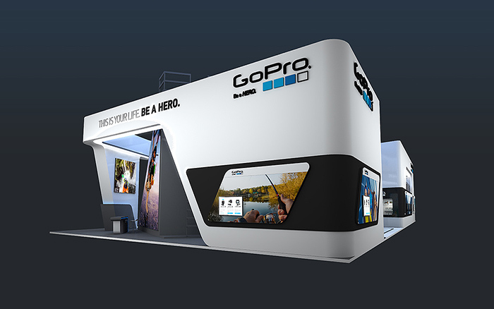 香港展會製作-GoPro-電子展台布置搭建
