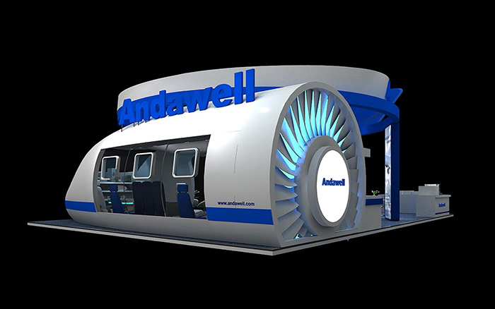 上海展覽會搭建-Andawell-航空展台設計