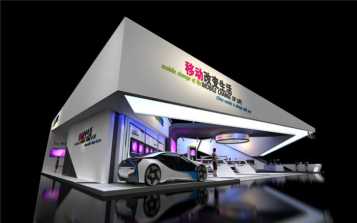 廣州汽車展展台設計-中國移動