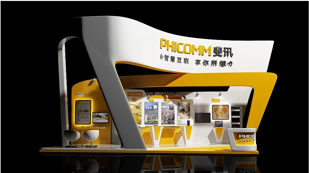 深圳展會搭建設計-斐訊數據-電子展台搭建裝修