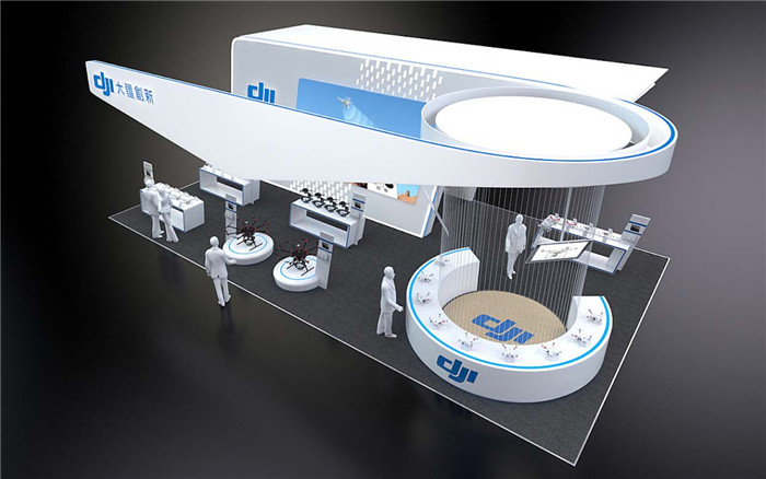 無人機展台展會搭建-大疆創新