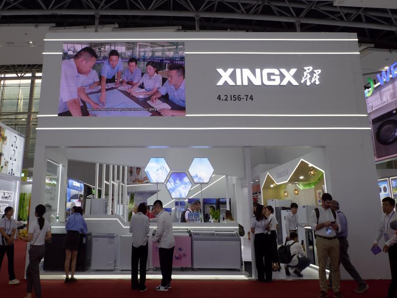 浙江星星冷鏈集成股份的第136屆獲獎廣交會(hui) 展位設計搭建圖片