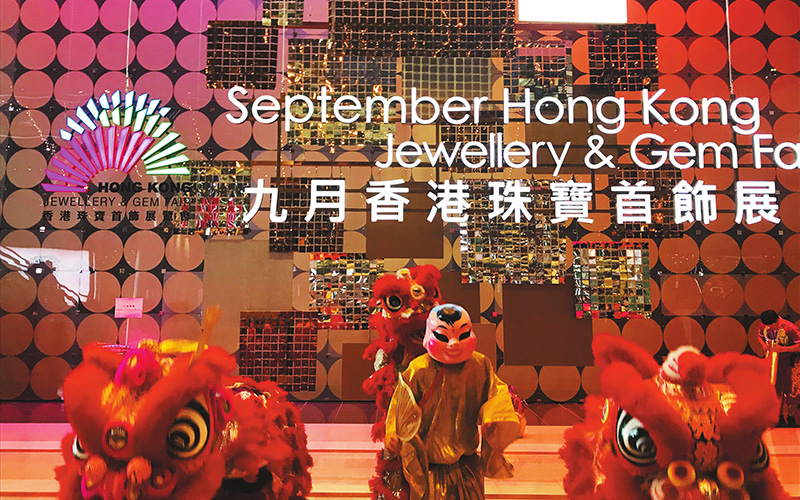 香港珠寶首飾展覽會(hui) 展台搭建現場